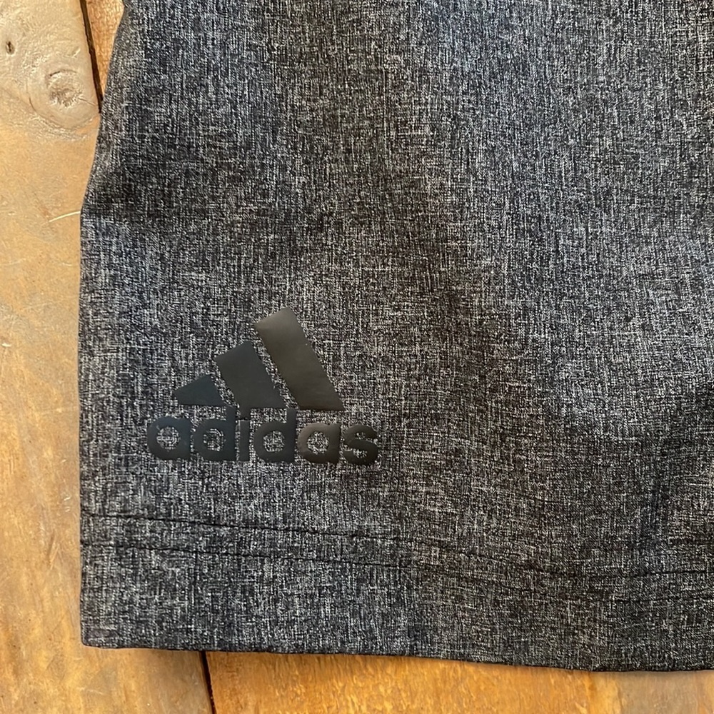 Adidas climalite drawstring shorts. NWOT black front gray back men’s L large - Picture 6 of 7